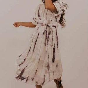 NWT Rollee Hollis tie dye pocket long dress